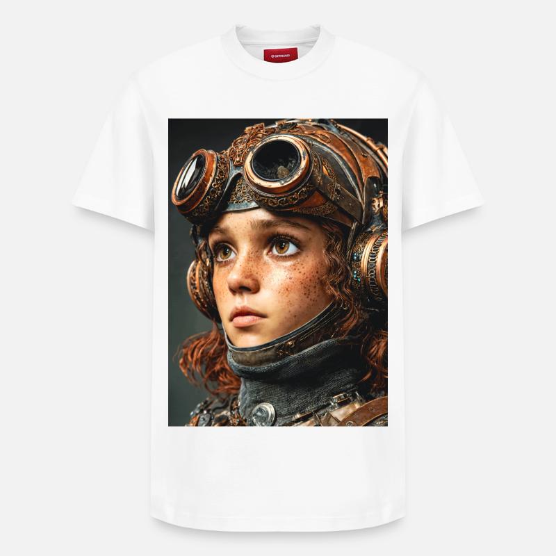 Lunettes Gaze Steampunk Scout - T-shirt unisexe décontracté en coton Supima – de SPREAD - blanc