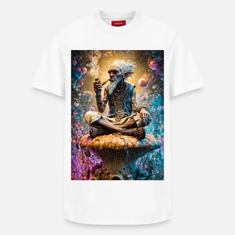 Psychedelischer Goblin-Salbei auf Pilz - Relaxed Unisex Supima Cotton T-Shirt – von SPREAD - Weiß