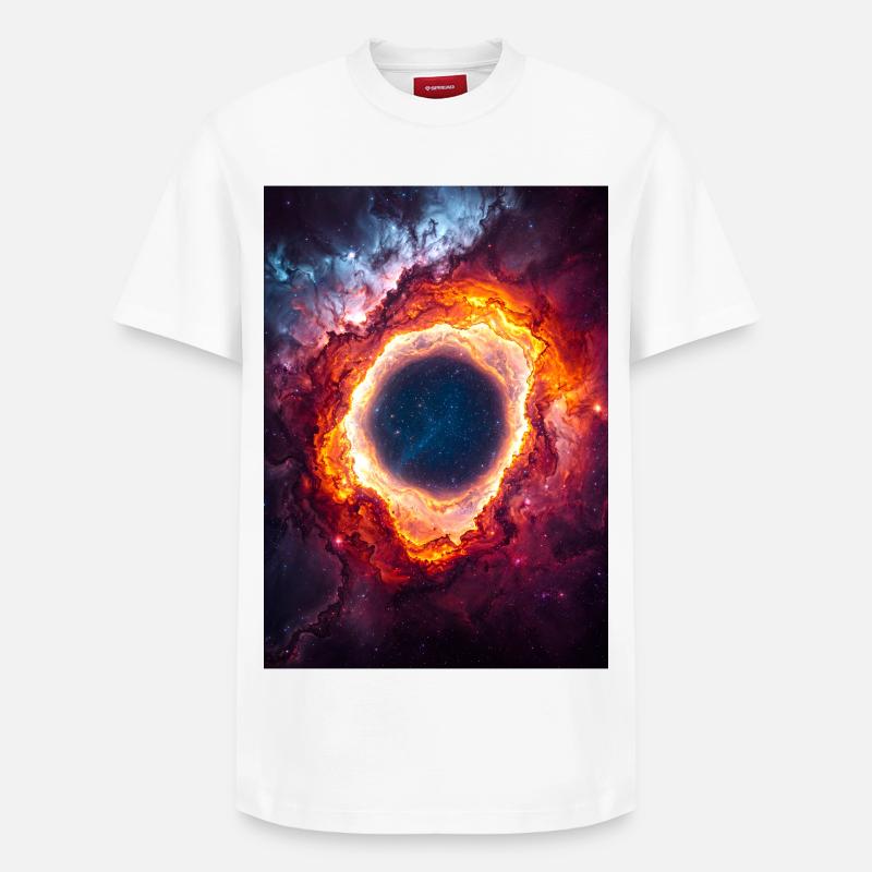 Himmlischer Ring Nebel Leuchten - Relaxed Unisex Supima Cotton T-Shirt – von SPREAD - Weiß