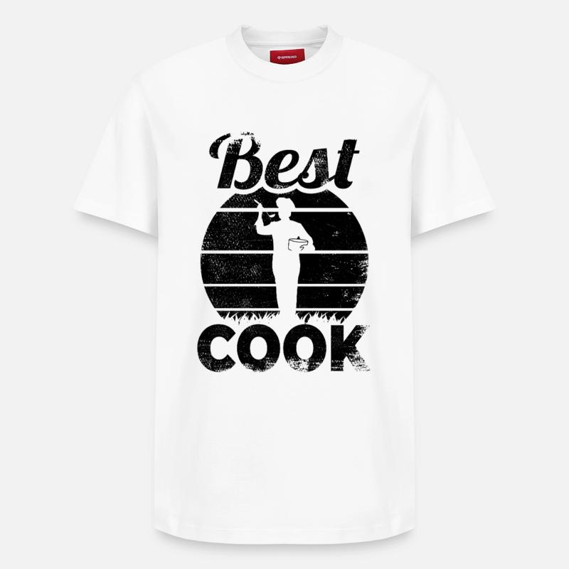 Kochen - Relaxed Unisex Supima Cotton T-Shirt – von SPREAD - Weiß