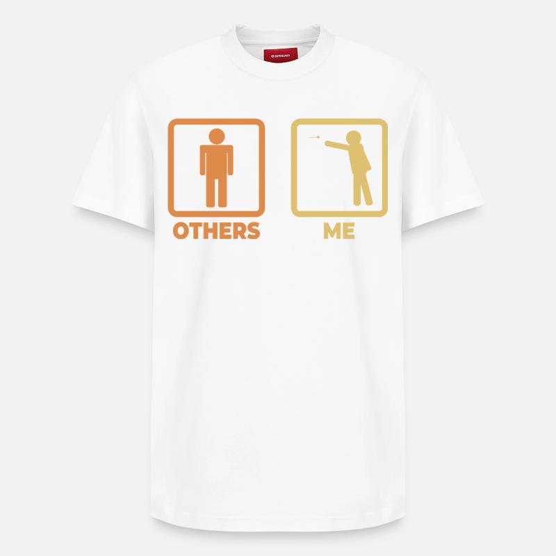 Figurines en bâton Darter - T-shirt unisexe décontracté en coton Supima – de SPREAD - blanc