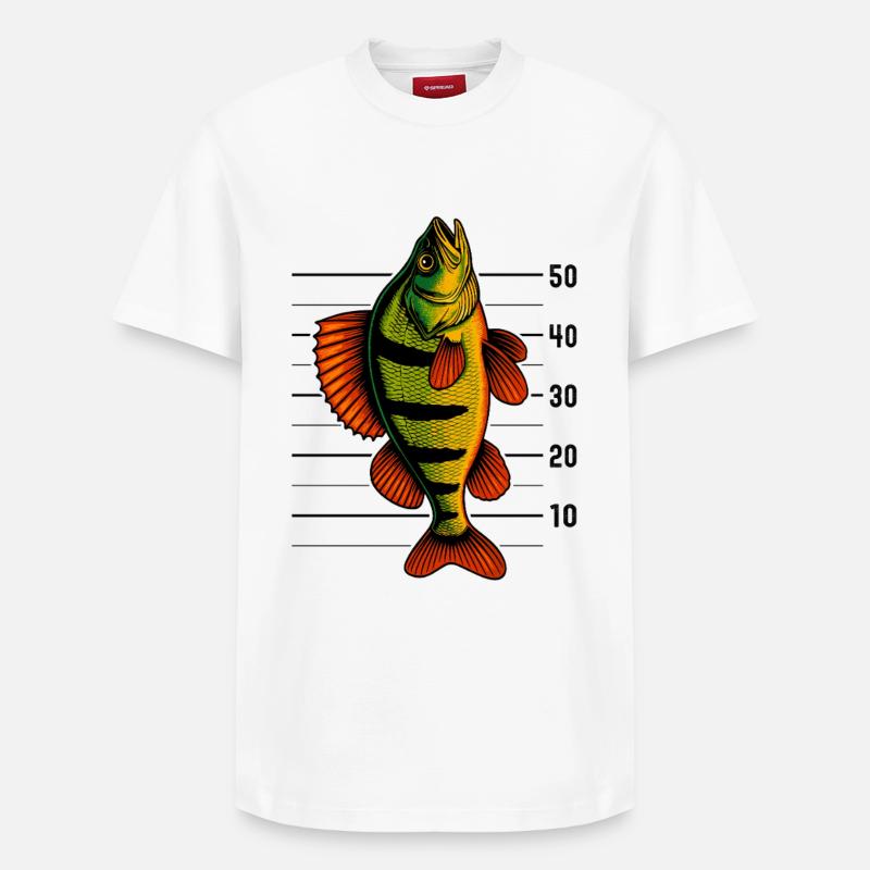 Barsch Flussbarsch Barschangeln Barsche Barsch - Relaxed Unisex Supima Cotton T-Shirt – von SPREAD - Weiß