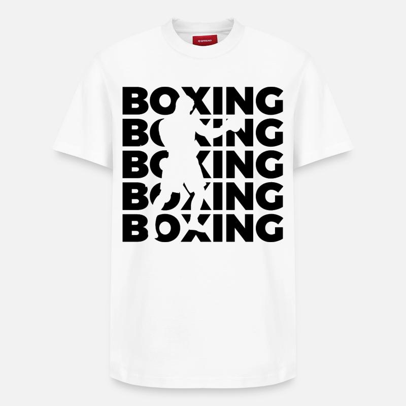 Boxen - Relaxed Unisex Supima Cotton T-Shirt – von SPREAD - Weiß