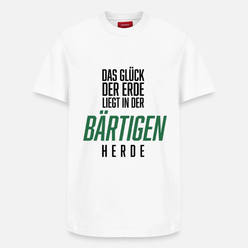 Bart, Bartträger, Lustiger Spruch, Bärtige Herde - Relaxed Unisex Supima Cotton T-Shirt – von SPREAD - Weiß