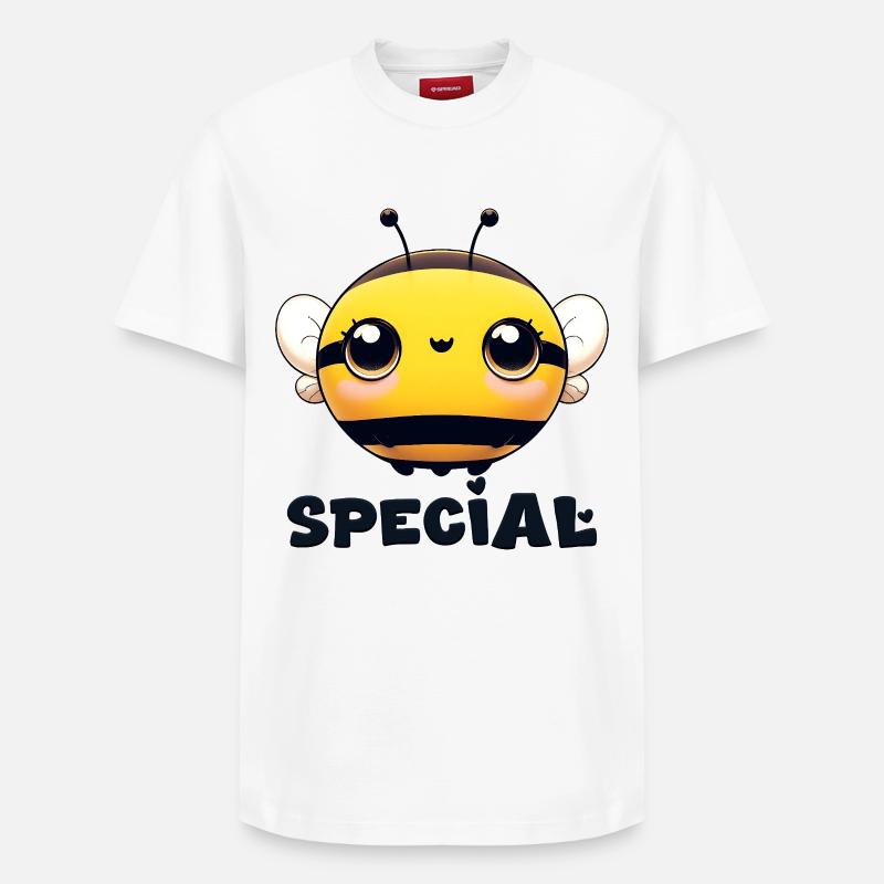 Breloque Spéciale Abeille - T-shirt unisexe décontracté en coton Supima – de SPREAD - blanc
