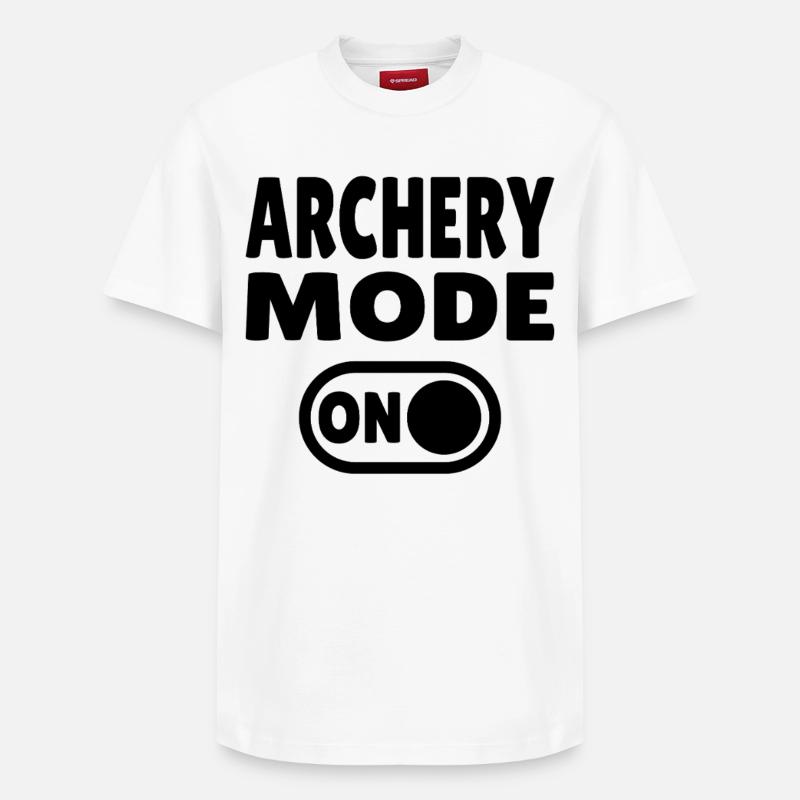 Mode tir à l’arc activé - T-shirt unisexe décontracté en coton Supima – de SPREAD - blanc