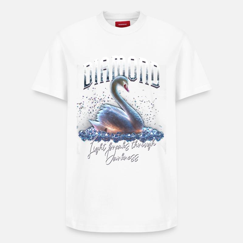Pierre de naissance Avril Diamant - T-shirt unisexe décontracté en coton Supima – de SPREAD - blanc