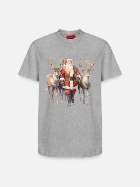 Père Noël et Rênes Élégants - T-shirt unisexe décontracté en coton Supima – de SPREAD - blanc