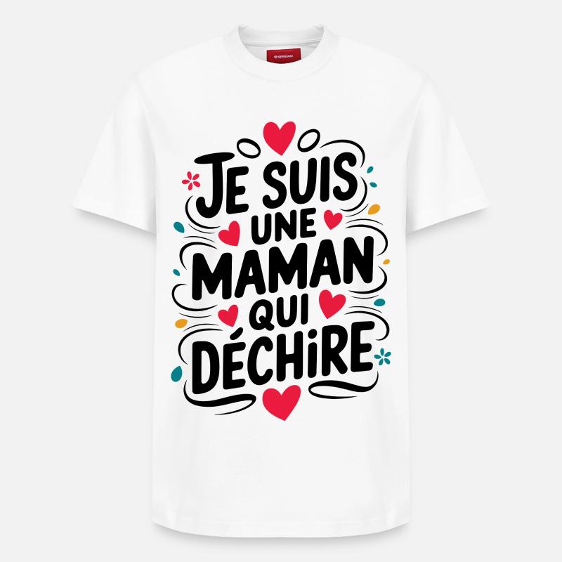 Ich bin eine Killer-Mutter - Relaxed Unisex Supima Cotton T-Shirt – von SPREAD - Weiß