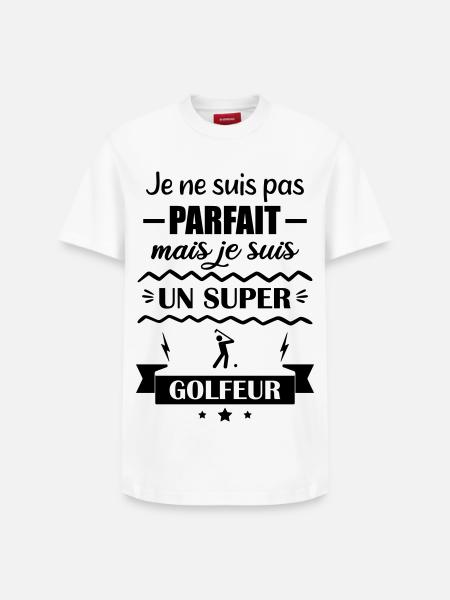 Super Golfer Passion Green Golf - Relaxed Unisex Supima Cotton T-Shirt – by SPREAD - white