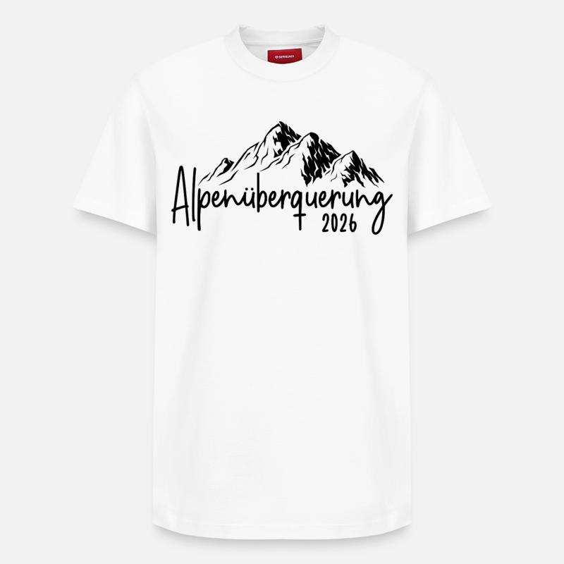 Alpenüberquerung 2026 - Relaxed Unisex Supima Cotton T-Shirt – von SPREAD - Weiß
