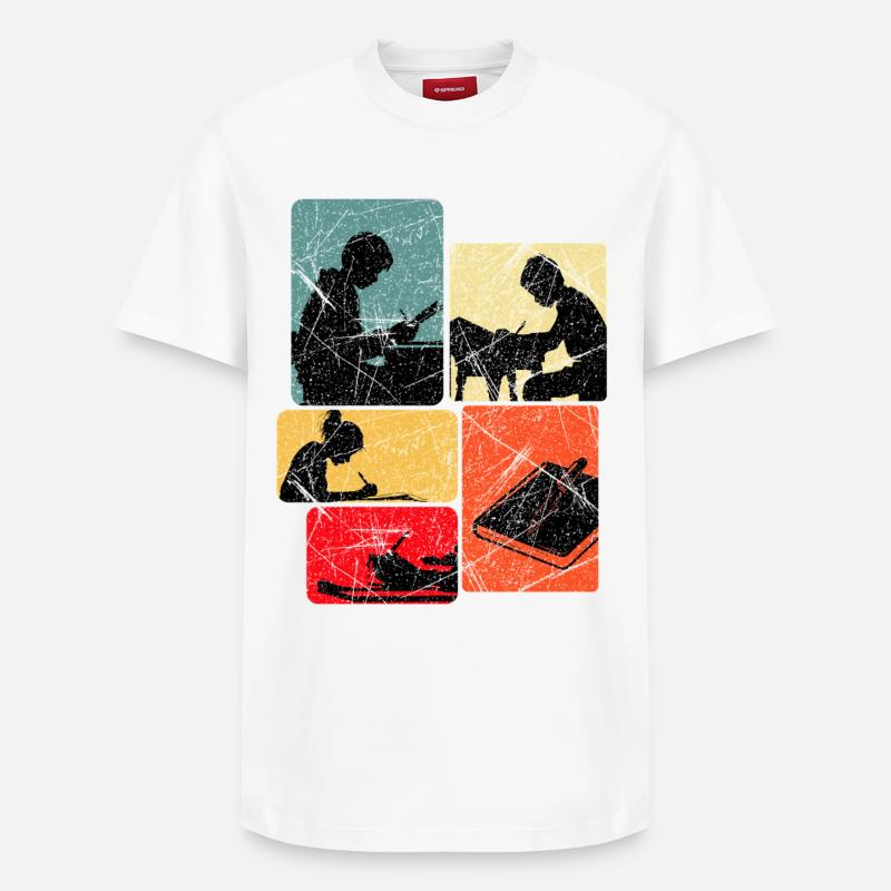Écrivain Auteur Écrivain Écriture Cadeau - T-shirt unisexe décontracté en coton Supima – de SPREAD - blanc
