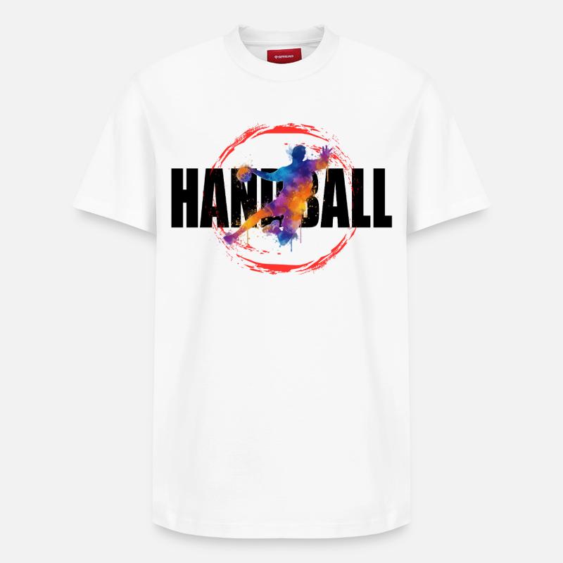 Handball - T-shirt unisexe décontracté en coton Supima – de SPREAD - blanc