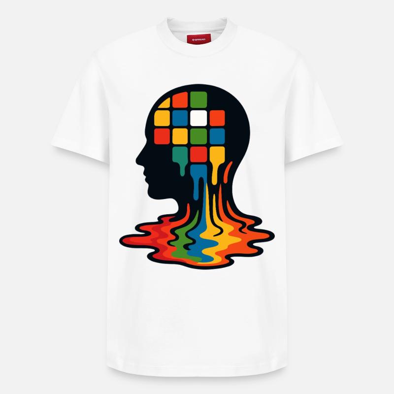 Mosaïque Mind Meltdown - T-shirt unisexe décontracté en coton Supima – de SPREAD - blanc