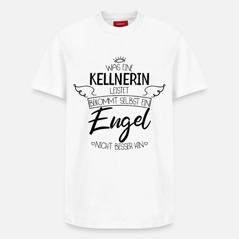 Beste Kellnerin - Relaxed Unisex Supima Cotton T-Shirt – von SPREAD - Weiß