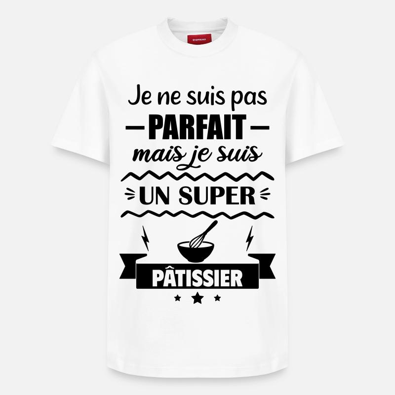 Nicht perfekt, aber toller Konditor - Relaxed Unisex Supima Cotton T-Shirt – von SPREAD - Weiß