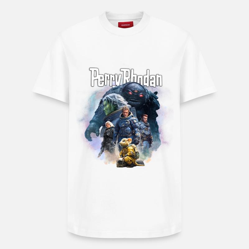 L’ÉQUIPAGE DE PERRY RHODAN - T-shirt unisexe décontracté en coton Supima – de SPREAD - blanc