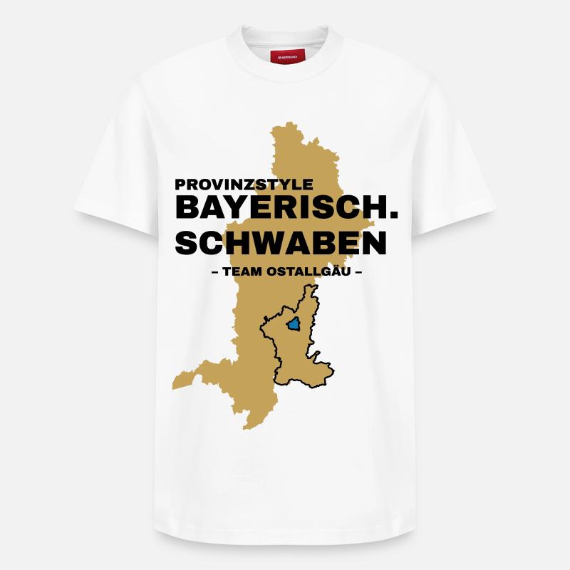 Souabe | OSTALLGÄU - T-shirt unisexe décontracté en coton Supima – de SPREAD - blanc