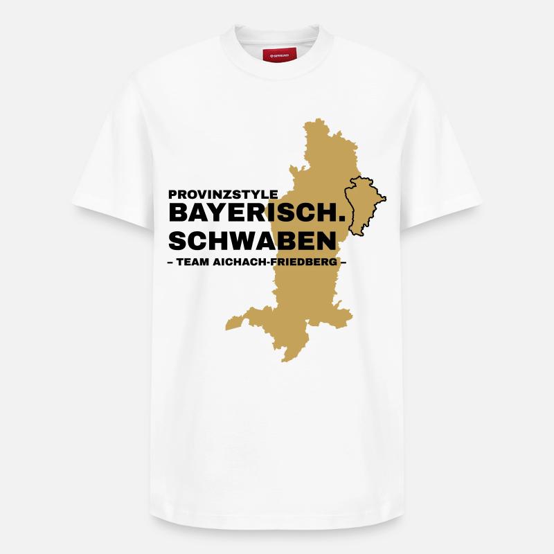 Souabe | AICHACH-FRIEDBERG - T-shirt unisexe décontracté en coton Supima – de SPREAD - blanc