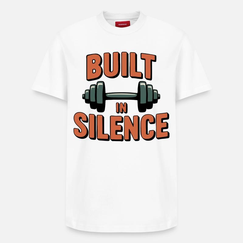 Construit en silence - T-shirt unisexe décontracté en coton Supima – de SPREAD - blanc