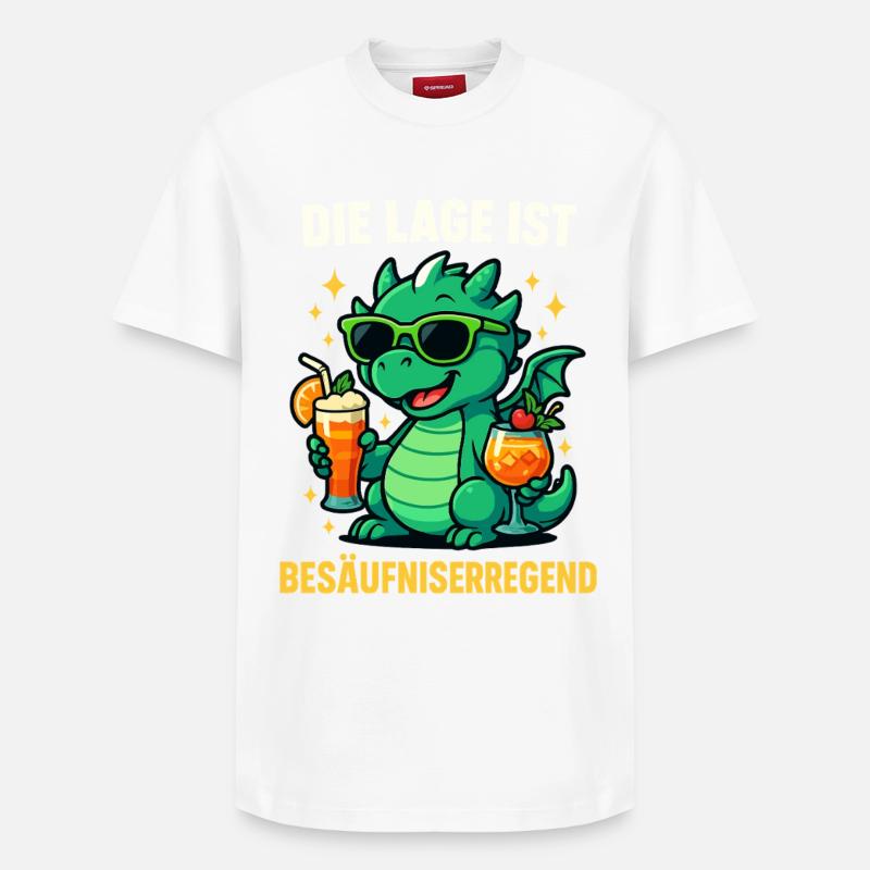 Die Lage Ist Besäufniserregend - Relaxed Unisex Supima Cotton T-Shirt – von SPREAD - Weiß
