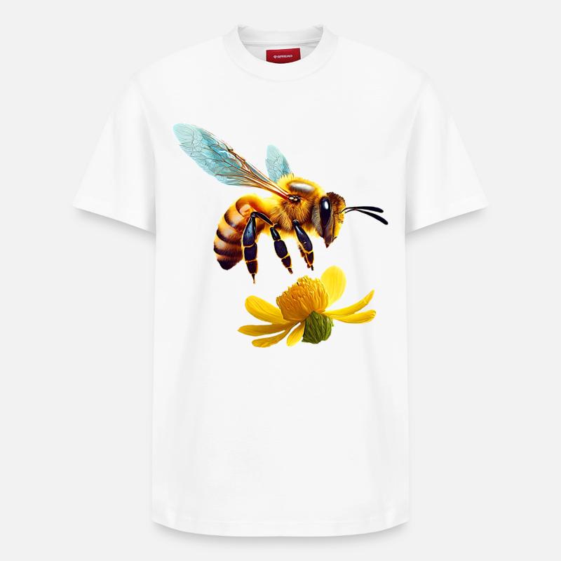 abeille - T-shirt unisexe décontracté en coton Supima – de SPREAD - blanc