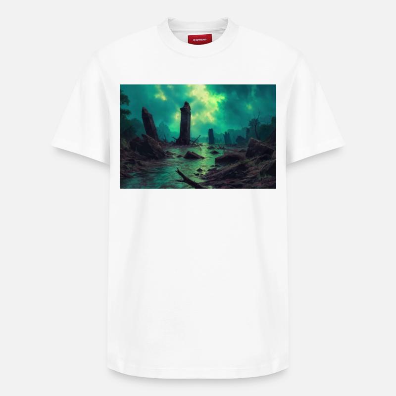 Dark fantasy illustration - T-shirt unisexe décontracté en coton Supima – de SPREAD - blanc