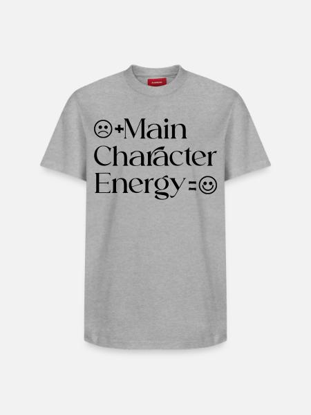 Main_Character_Energy_Positive_smile - T-shirt unisexe décontracté en coton Supima – de SPREAD - blanc