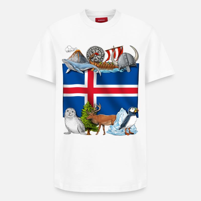 Island Pride - Relaxed Unisex Supima Cotton T-Shirt – von SPREAD - Weiß
