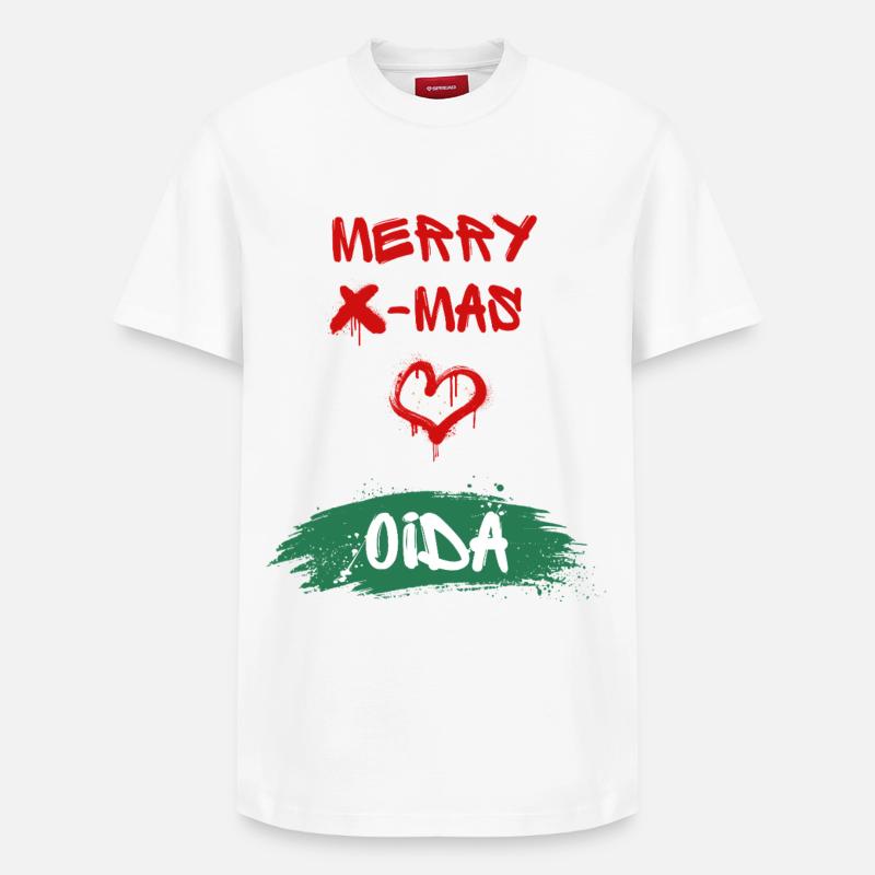 Xmas, Oida - Relaxed Unisex Supima Cotton T-Shirt – von SPREAD - Weiß