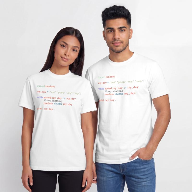 Funny python code about everyday life, baby Relaxed Unisex Supima Cotton T-Shirt – by SPREAD