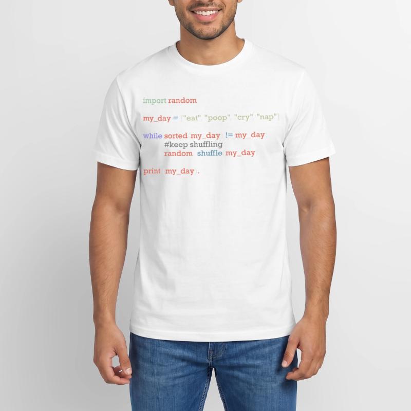 Funny python code about everyday life, baby Relaxed Unisex Supima Cotton T-Shirt – by SPREAD