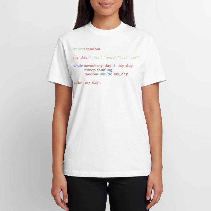 Funny python code about everyday life, baby Relaxed Unisex Supima Cotton T-Shirt – by SPREAD