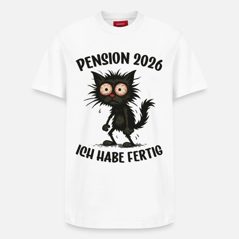 Pension 2026 Retraité - T-shirt unisexe décontracté en coton Supima – de SPREAD - blanc
