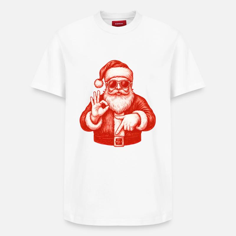 Weihnachtsmann Six Seven Meme Humor - Relaxed Unisex Supima Cotton T-Shirt – von SPREAD - Weiß
