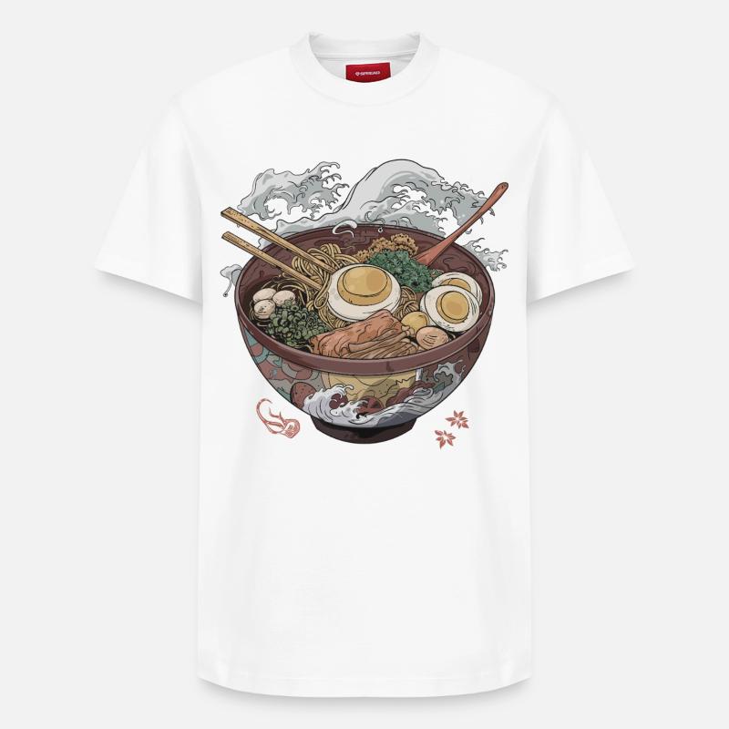 Grand bol de ramen - T-shirt unisexe décontracté en coton Supima – de SPREAD - blanc