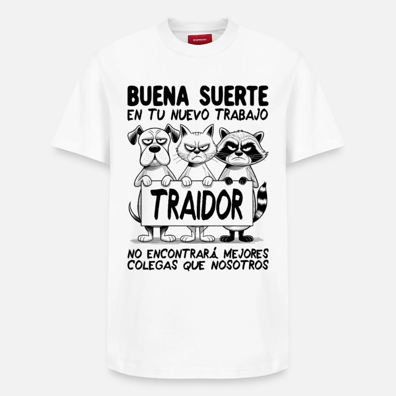 Adieu Collègue - T-shirt unisexe décontracté en coton Supima – de SPREAD - blanc