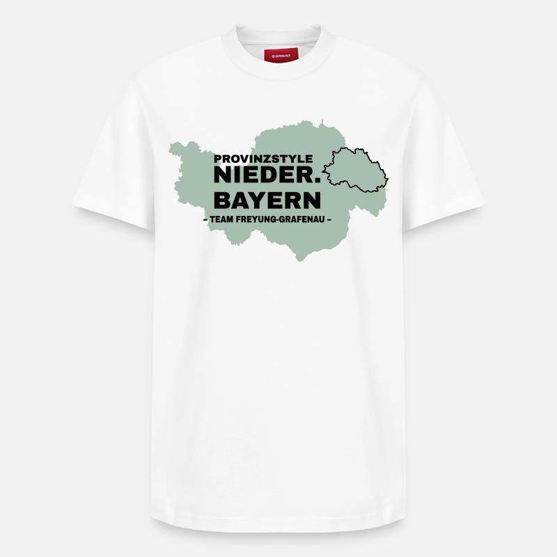 Basse-Bavière | FREYUNG-GRAFENAU - T-shirt unisexe décontracté en coton Supima – de SPREAD - blanc