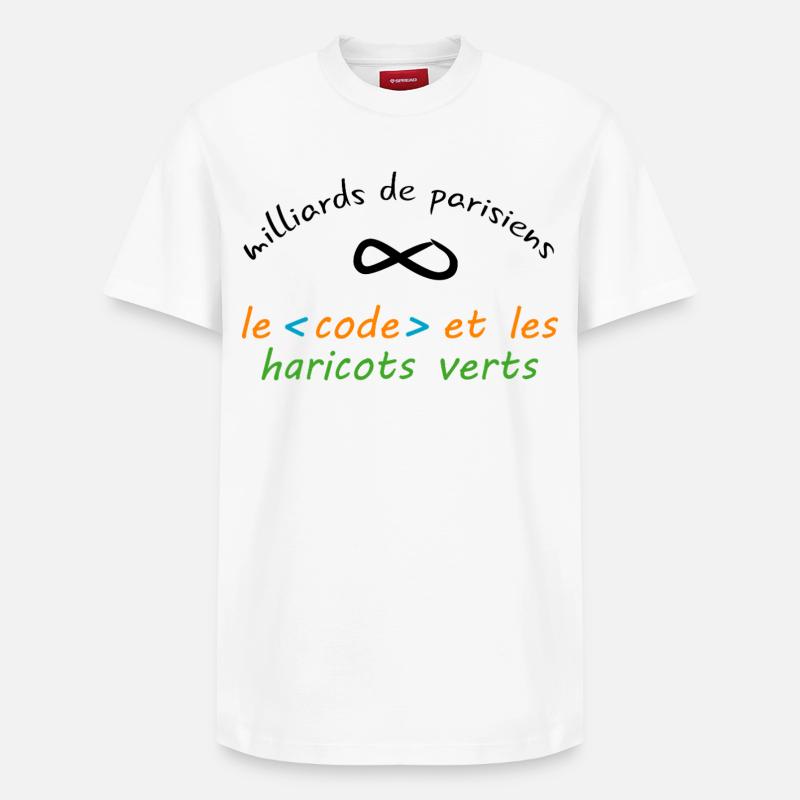 8_milliards_de_parisiens_le_code_et_les_haricot - Relaxed Unisex Supima Cotton T-Shirt – von SPREAD - Weiß
