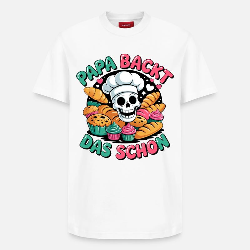 Papa le cuit bien - T-shirt unisexe décontracté en coton Supima – de SPREAD - blanc