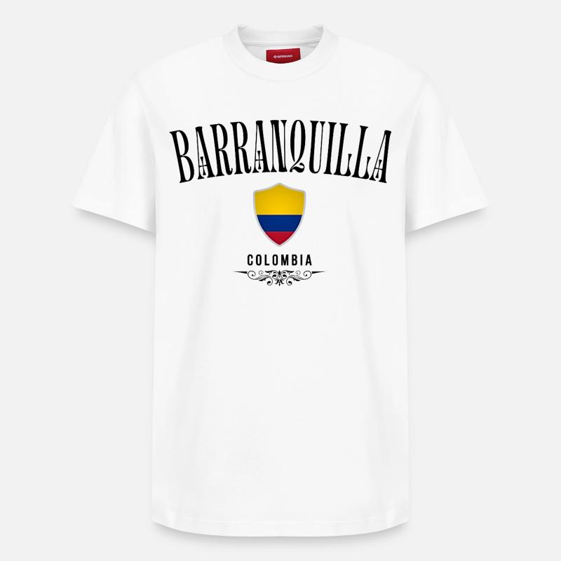 Souvenir Barranquilla, Barranquilla Colombie - T-shirt unisexe décontracté en coton Supima – de SPREAD - blanc