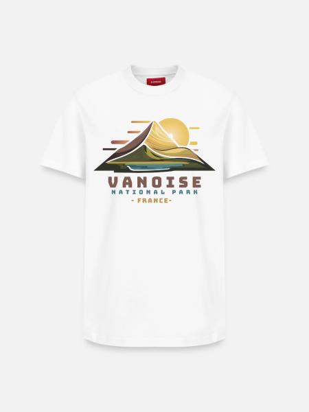 Regalo de recuerdo del volcán Teide Tenerife Islas Canarias - Camiseta unisex de corte relajado de algodón Supima – de SPREAD - blanco