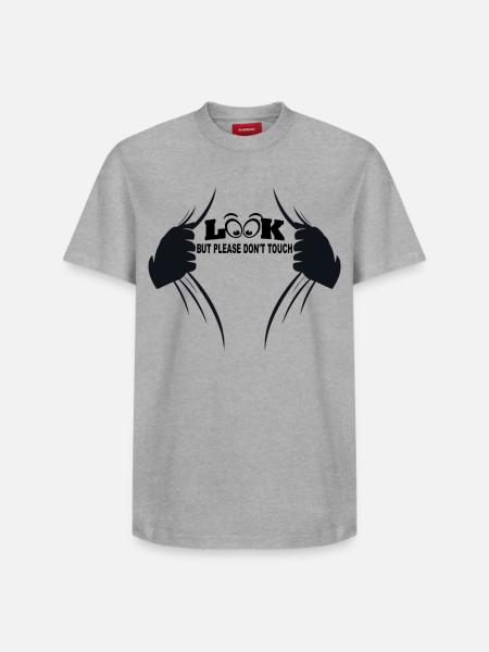 Look but please don't touch - Relaxed Unisex Supima Cotton T-Shirt – by SPREAD - white