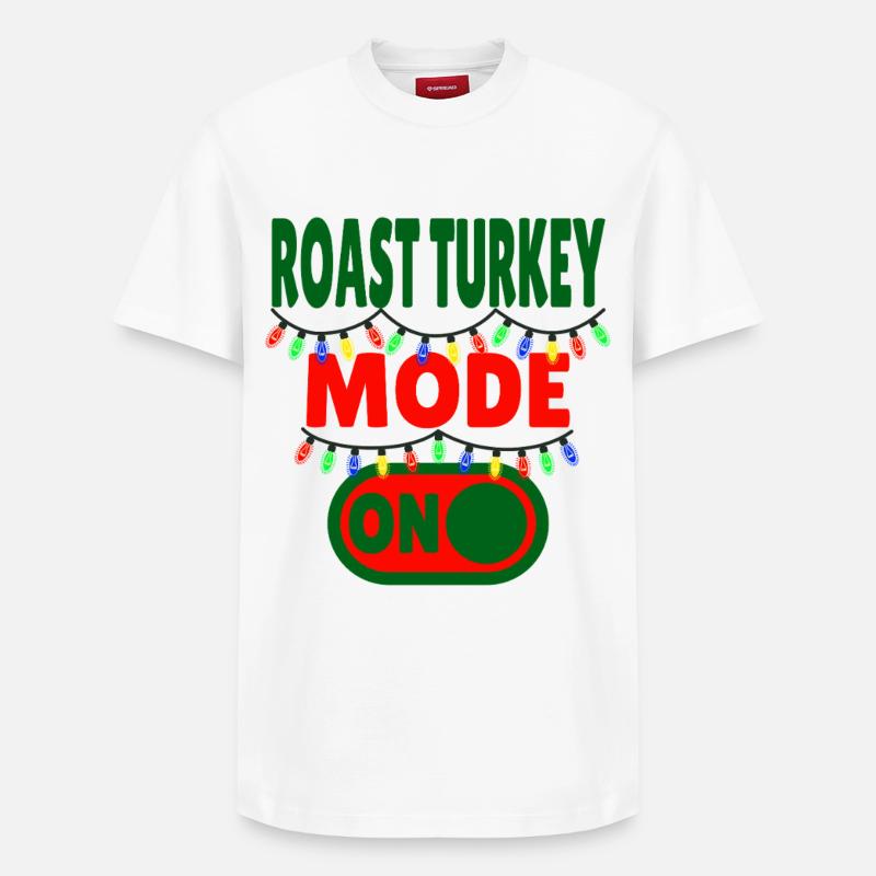Roast Turkey Mode ON - Relaxed Unisex Supima Cotton T-Shirt – von SPREAD - Weiß