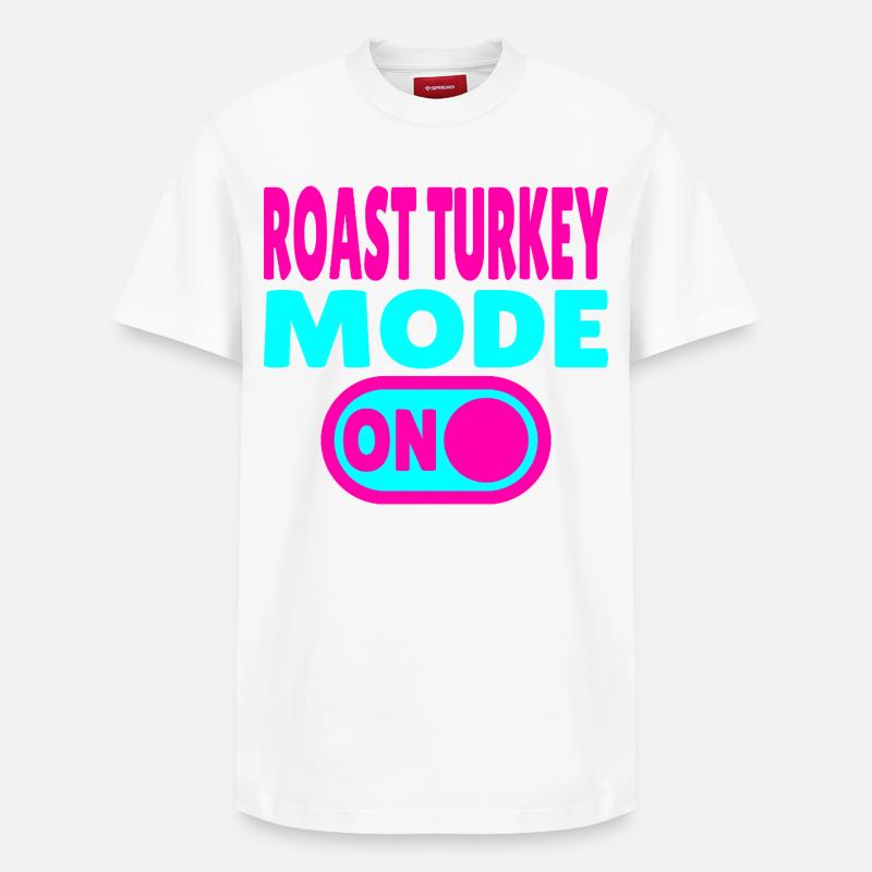 Mode dinde rôtie activé - T-shirt unisexe décontracté en coton Supima – de SPREAD - blanc