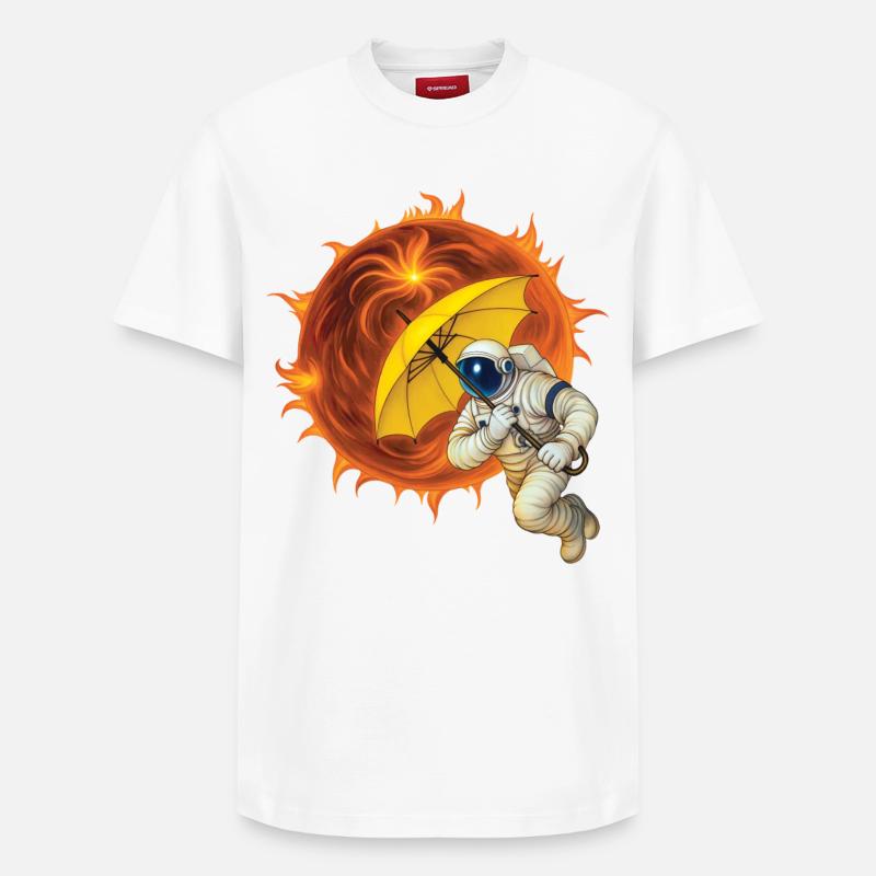SOLAR WIND – Geek & Science-Fiction - Relaxed Unisex Supima Cotton T-Shirt – von SPREAD - Weiß