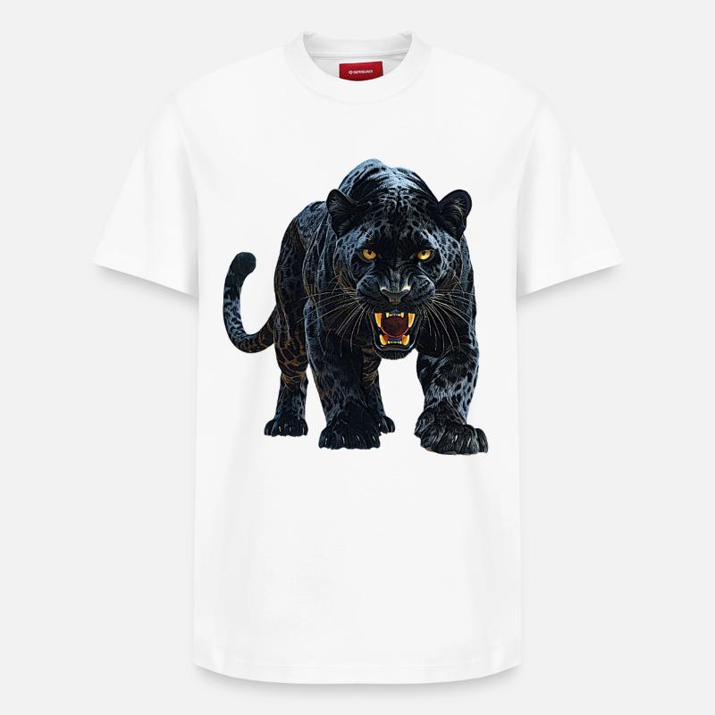 Panthère - T-shirt unisexe décontracté en coton Supima – de SPREAD - blanc