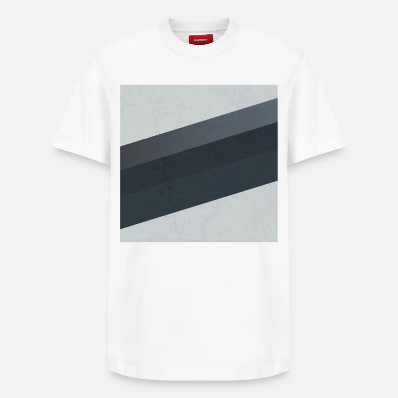 Scandi Geometric Art Grau Sand - Relaxed Unisex Supima Cotton T-Shirt – von SPREAD - Weiß