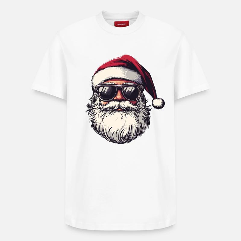 Weihnachtsmann mit Sonnenbrille - Relaxed Unisex Supima Cotton T-Shirt – von SPREAD - Weiß