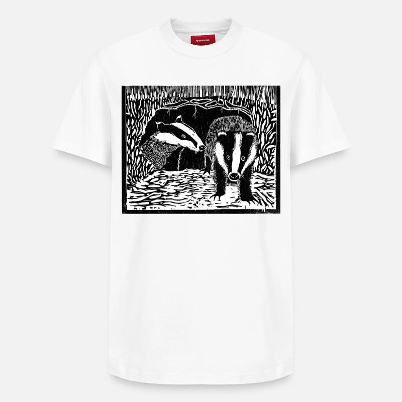 Blaireau alphabeestre - T-shirt unisexe décontracté en coton Supima – de SPREAD - blanc